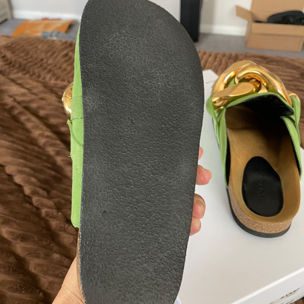 JW ANDERSON Suede Green Chain Loafer Size 8 - Picture 5 of 8